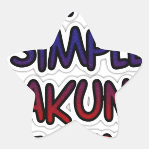 Adesivo Estrela Hakuna Matata Mantenha os presentes simples