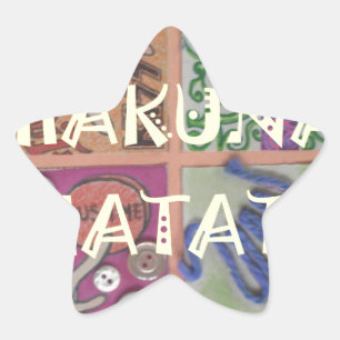 Adesivo Estrela Hakuna Matata - Sinal de Arte Impressão