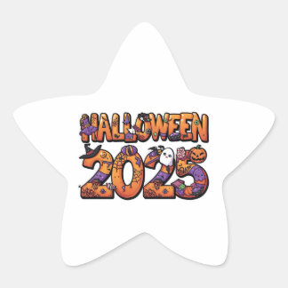 Adesivo Estrela Halloween 2025 - Colorful Cartoon Cutout Sticker