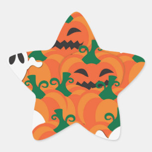 Adesivo Estrela Halloween Fantasmas Assombrados Pumpkin Patch