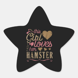 Adesivo Estrela Hamster Bonito Para Esta Menina Amante