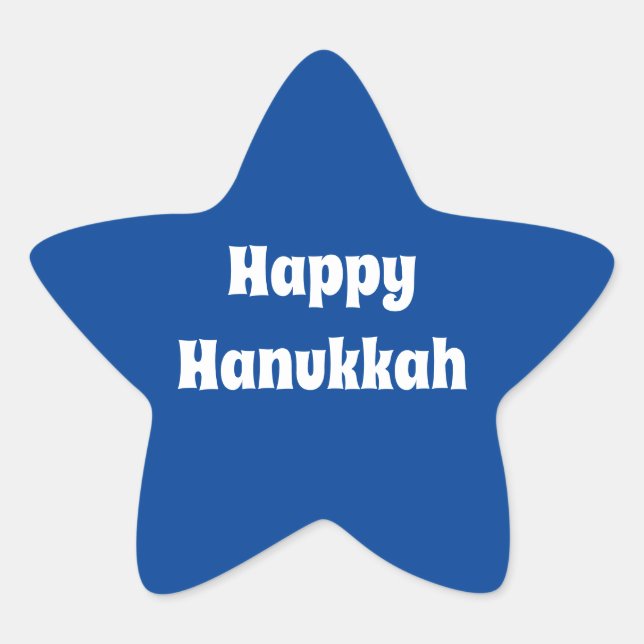 Adesivo Estrela Happy Hanukkah (Frente)