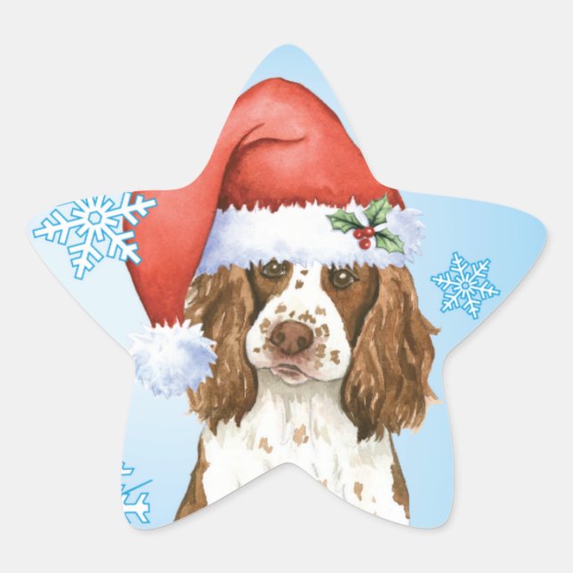 Adesivo Estrela Happy Howliday English Springer Spaniel (Frente)