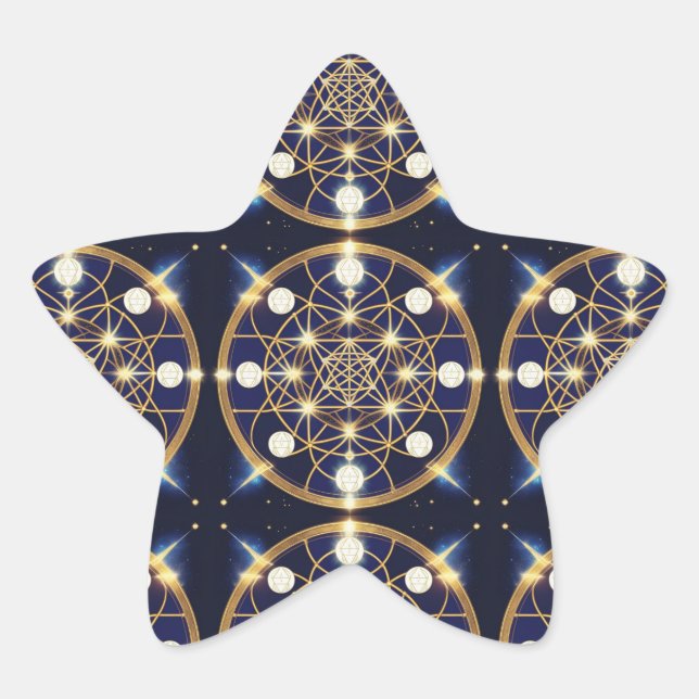 Adesivo Estrela Harmonia Celestial – A Luz Dentro da Grade (Frente)