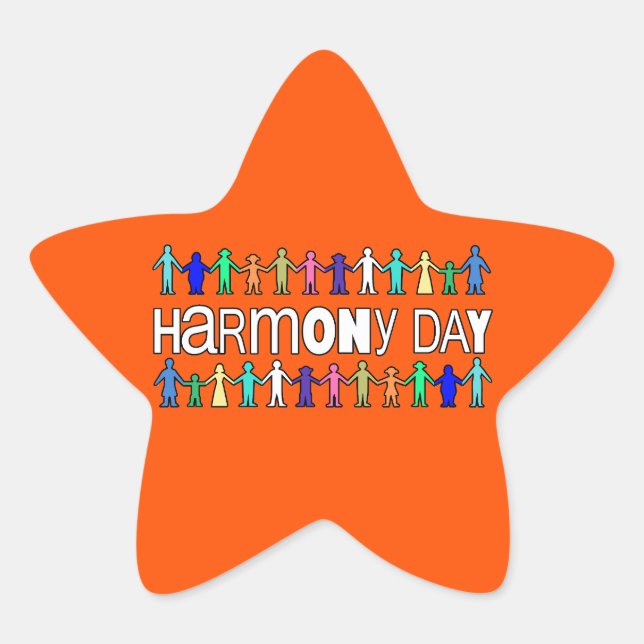 Adesivo Estrela Harmony Day Australia  (Frente)