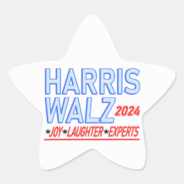Adesivo Estrela Harris Walz Estrela Presidencial das Eleições 2024