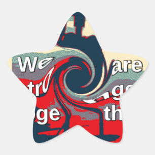 Adesivo Estrela Hillary USA somos mais fortes juntos