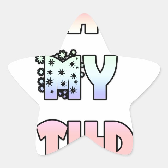 Adesivo Estrela Hoje é o meu Impressão de Arte de Aniversário (Frente)