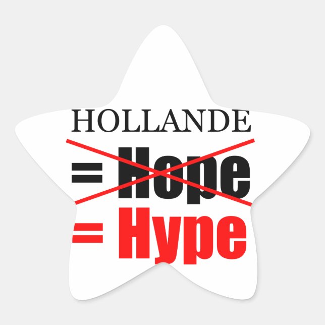 Adesivo Estrela Hollande Not Hope = Hype!!!!!!!!!!!!!!!!!! (Frente)