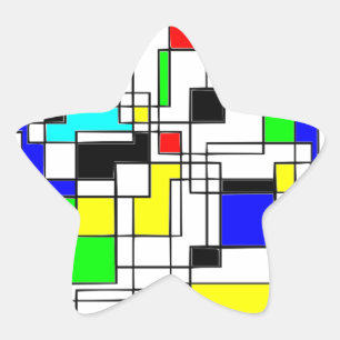 Adesivo Estrela Homenagem Aleatória A Mondrian