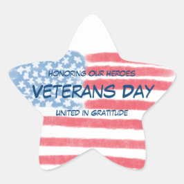 Adesivo Estrela Honoring Heroes | Veterans Day Celebration