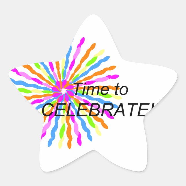 Adesivo Estrela Hora de celebrar (Frente)