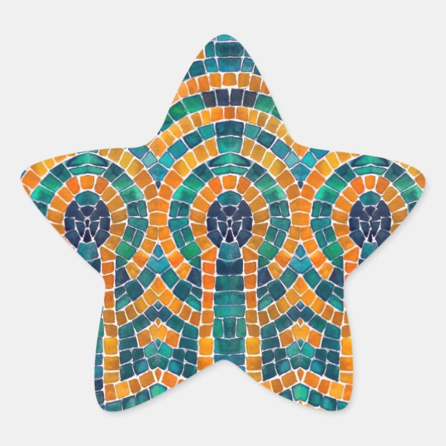 Adesivo Estrela ÍCONES Dourados - Autocolantes MOSAIC (Frente)