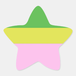Adesivo Estrela imagem três cores arte