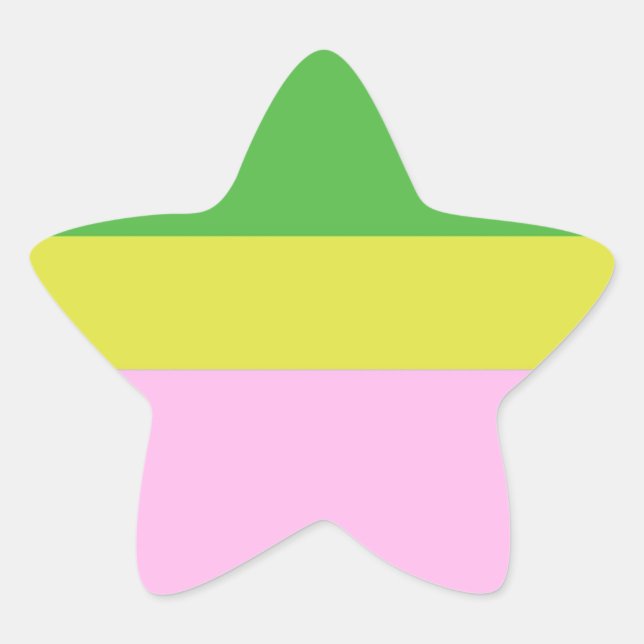 Adesivo Estrela imagem três cores arte (Frente)