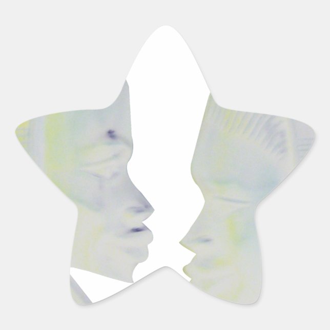 Adesivo Estrela Impressão africano Hakuna Matata Design (Frente)