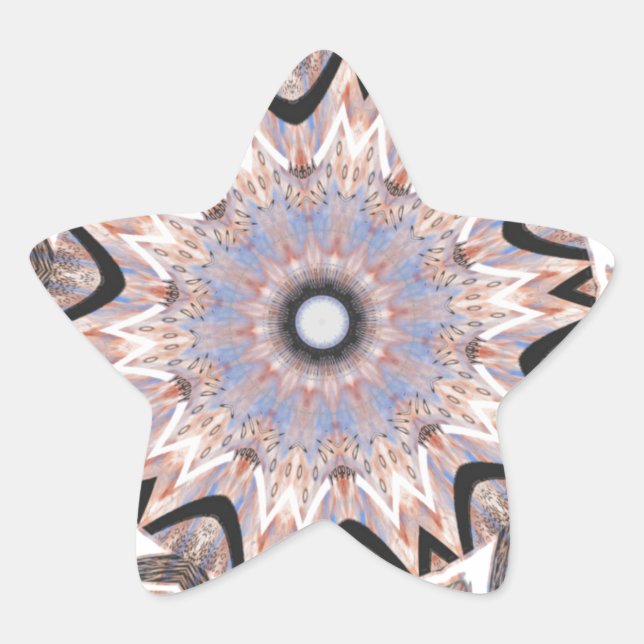 Adesivo Estrela Impressão Africano Whirl Art (Frente)