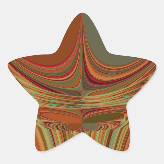Adesivo Estrela Impressão de Arte Contemporânea da Terra Tradicion (Frente)