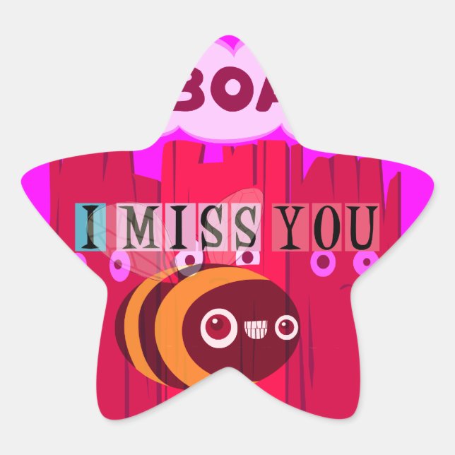 Adesivo Estrela Impressão de Arte de Abelhas conselho (Frente)