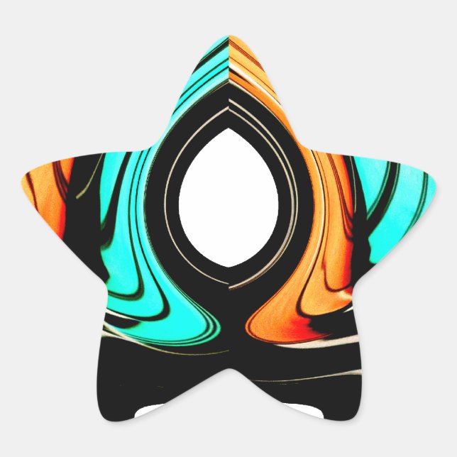 Adesivo Estrela Impressão de Arte de Padrão Tradicional Africano (Frente)