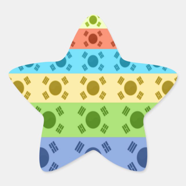 Adesivo Estrela Impressão de Arte de Sinalizador Coreano com Vária (Frente)