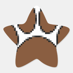 Adesivo Estrela Impressão de Pixel Cão