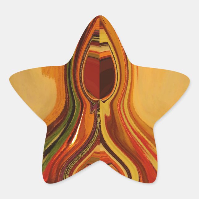 Adesivo Estrela Impressão de Roteiros de Tonalidade abstrato (Frente)