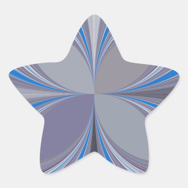 Adesivo Estrela Impressão de Textura de Bolinhas de Cinza Azul (Frente)
