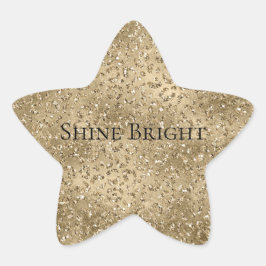 Adesivo Estrela Impressão Leopardo Glitzy Glitzy Dourada