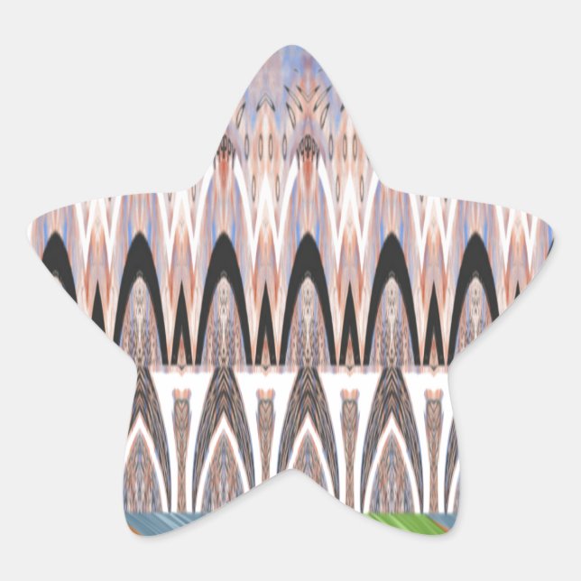 Adesivo Estrela Incrível Impressão de padrões de Abstrato (Frente)