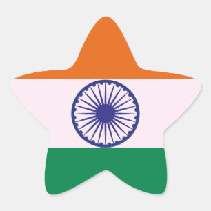 Adesivo Estrela Indian Tricolor Tiranga