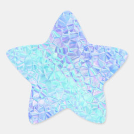 Adesivo Estrela iridescência gelada :
