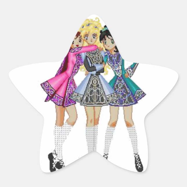 Adesivo Estrela Irish Dance Sticker (Frente)