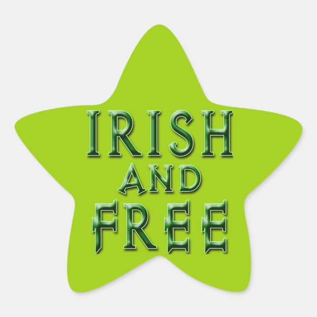 Adesivo Estrela IRISH e GRATUITO para Ruas. (Frente)