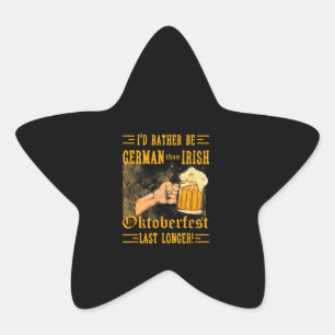 Adesivo Estrela Irlandês alemão Oktoberfest Beer Drinker Beer Love