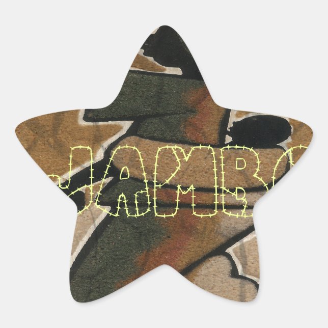 Adesivo Estrela Jambo Habari Hakuna Matata. (Frente)