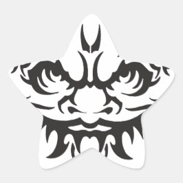 Adesivo Estrela Japonês Tattoo Oni Demon