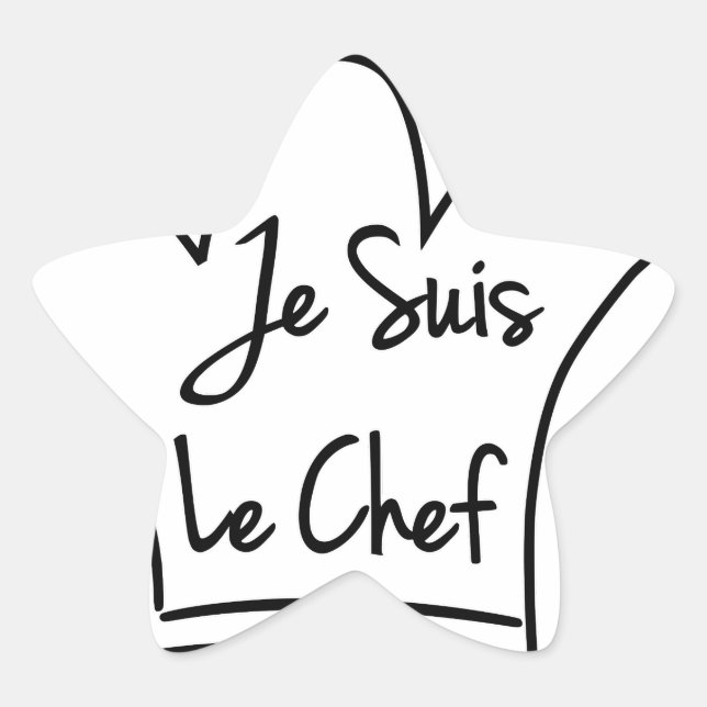 Adesivo Estrela Je Suis Le Chef (Frente)