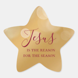 Adesivo Estrela Jesus é a razão para o Natal Dourado da temporada