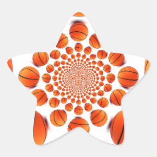 Adesivo Estrela Jogo de basquete dos campeões: Court Vision Kaleid