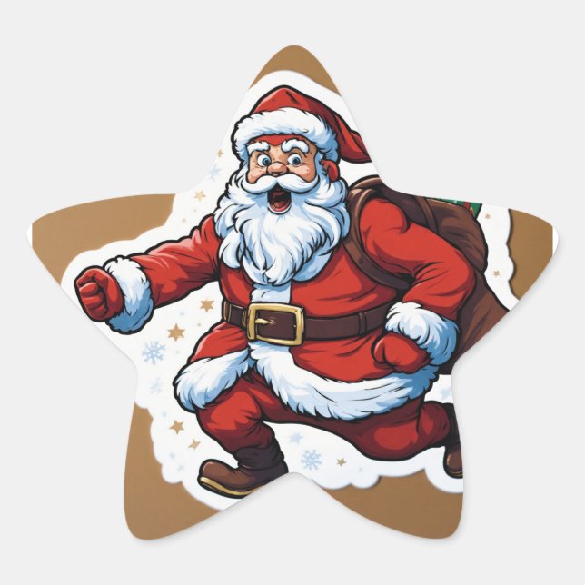 Adesivo Estrela Jolly Sticker Wonderland Vinheta Natal Festiva (Frente)