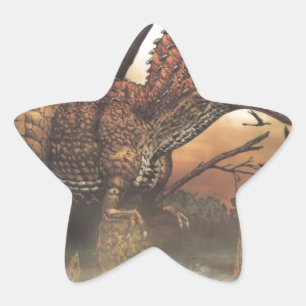 Adesivo Estrela Jornada Jurássica: Dinossauro em seu Habitat Natur