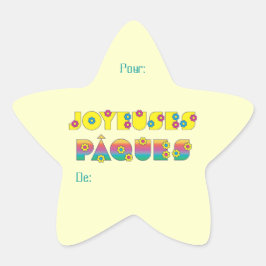 Adesivo Estrela Joyeuses Pâques