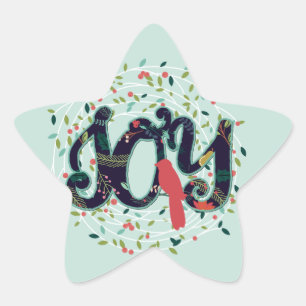 Adesivo Estrela Joyful Joy Christmas Sticker
