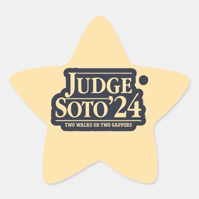 Adesivo Estrela Juiz Soto24 - Presentes Engraçados para Ventilador (Frente)