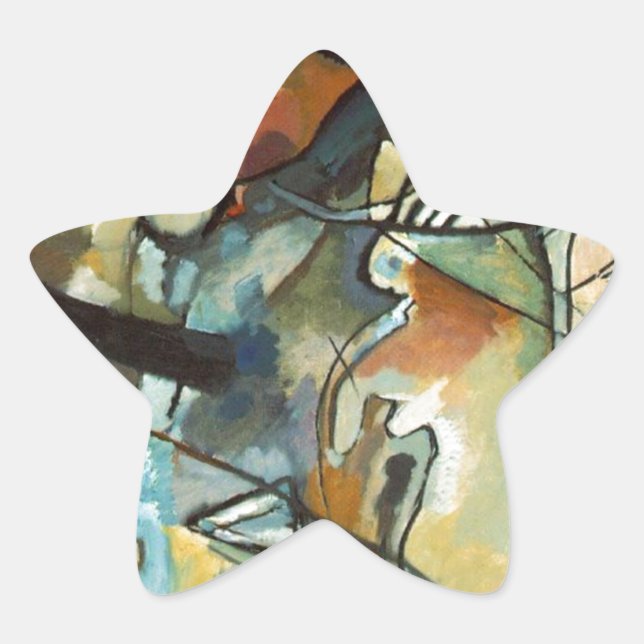 Adesivo Estrela Kandinsky Composition V Abstrato Pintura (Frente)