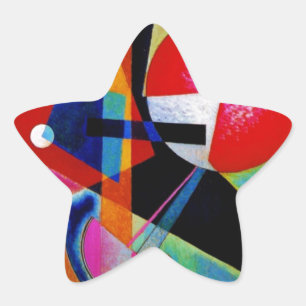Adesivo Estrela Kandinsky na pintura de Abstrato azul