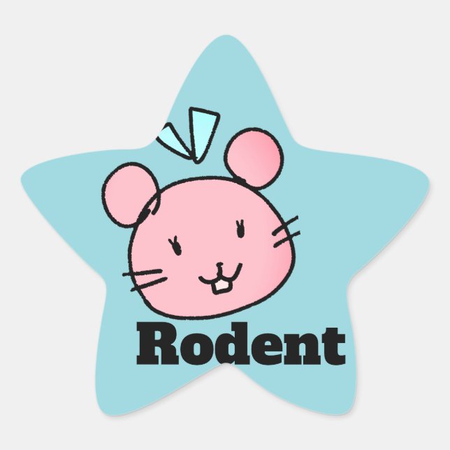 Adesivo Estrela ☆ kawaii　Rodent☆ small animal☆ (Frente)