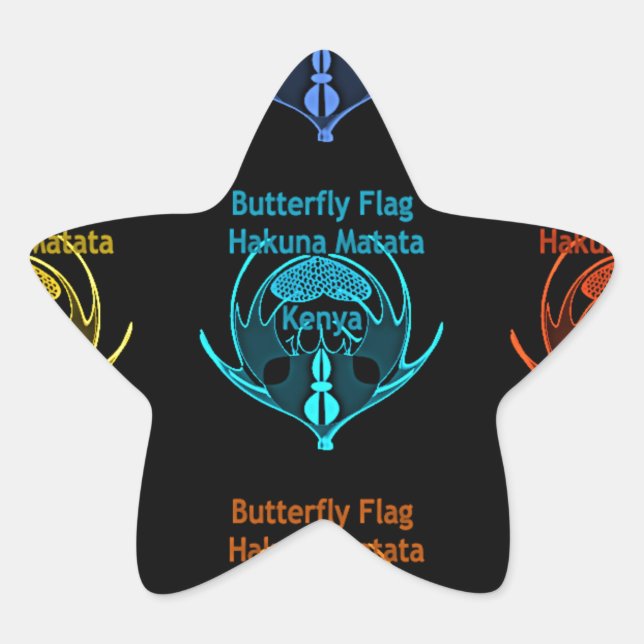 Adesivo Estrela Kenya Hakuna Matata (Frente)