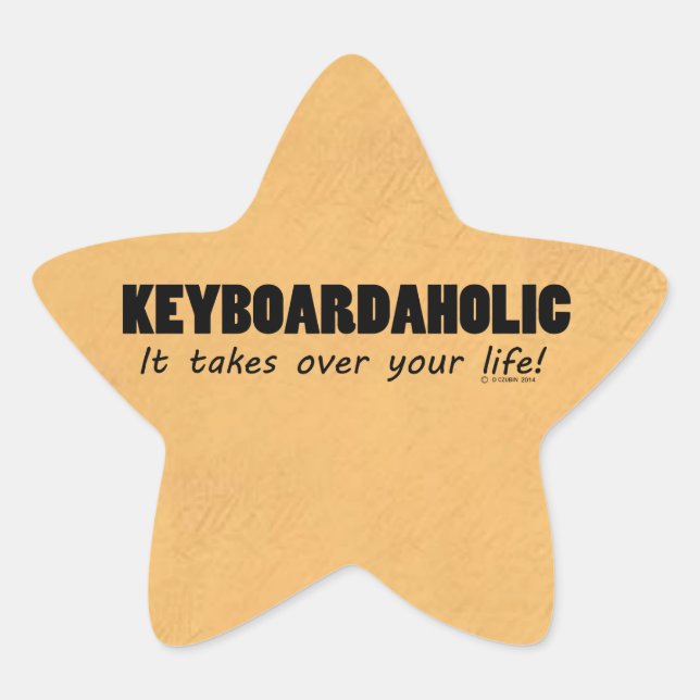 Adesivo Estrela Keyboardaholic Life Star Sticker (Frente)